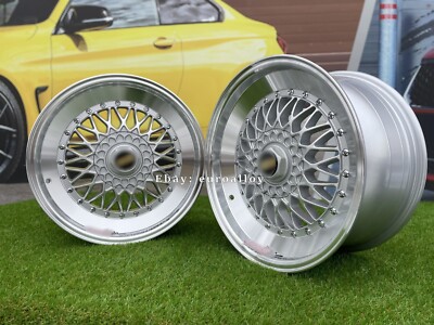 4x 17'' 4X100 RS Style mesh SPORT SLANT deep dish lip wheels For VW Golf POLO