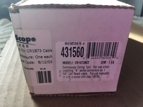 COMMSCOPE CR1873BCT CORING TOOL