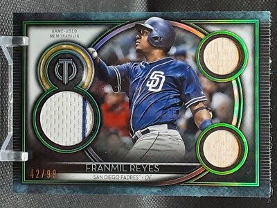 FRANMIL REYES 2020 TOPPS TRIBUTE TRIPLE RELIC #42/99 PADRES  