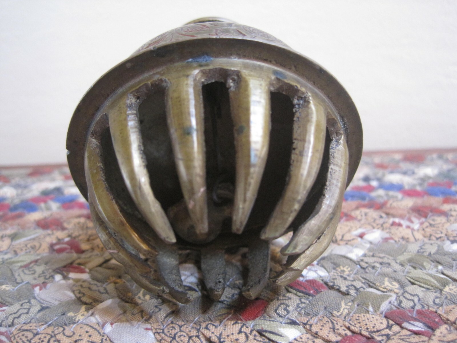 Vintage INDIA Brass SARNA Claw BELL 3
