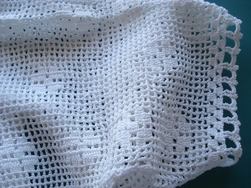 Gorgeous Handmade Filet Crochet Bodice With Sleeves - Antique 1900's - Unused