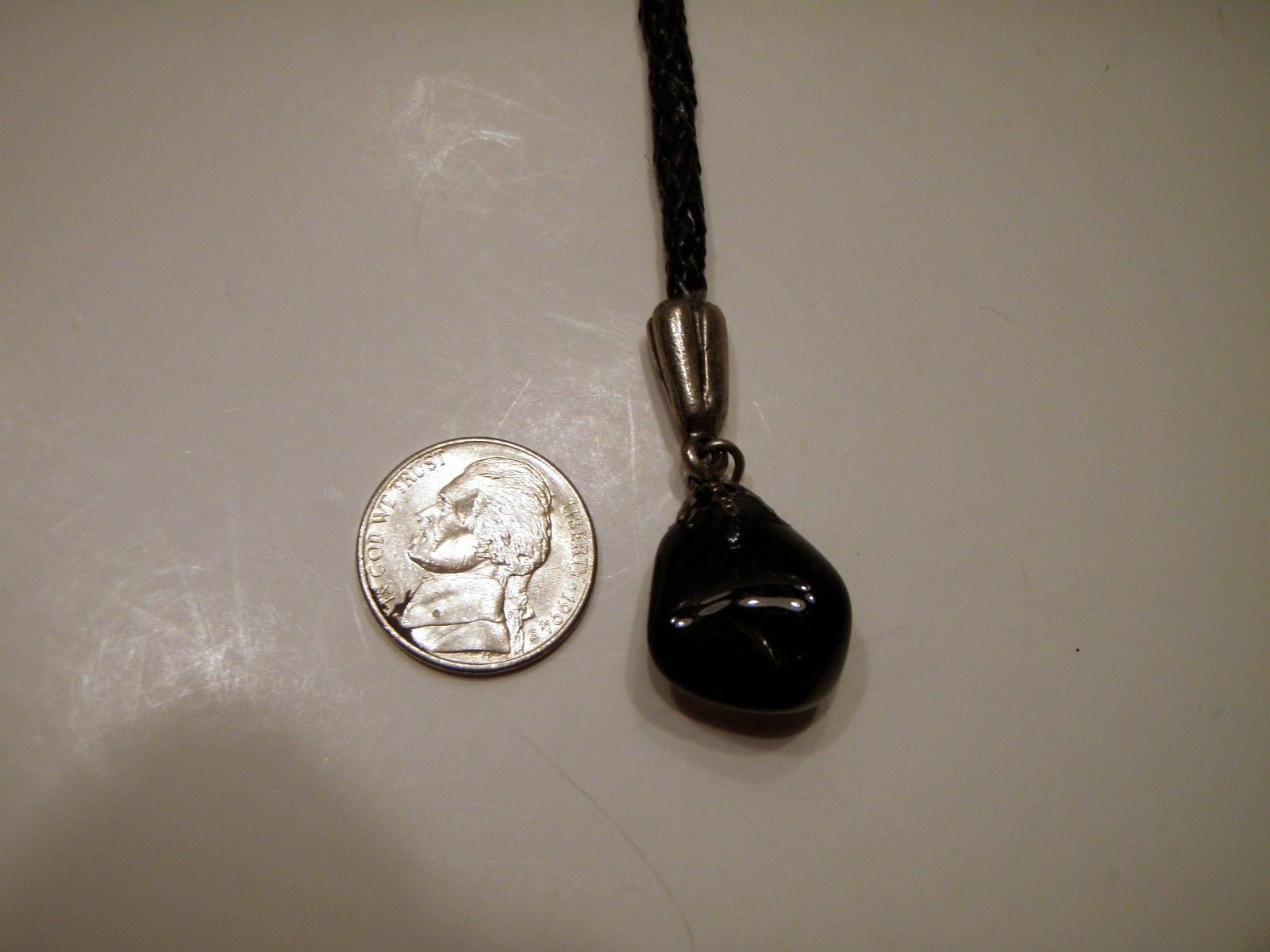 Black Stone Bolo Necktie Tie ..