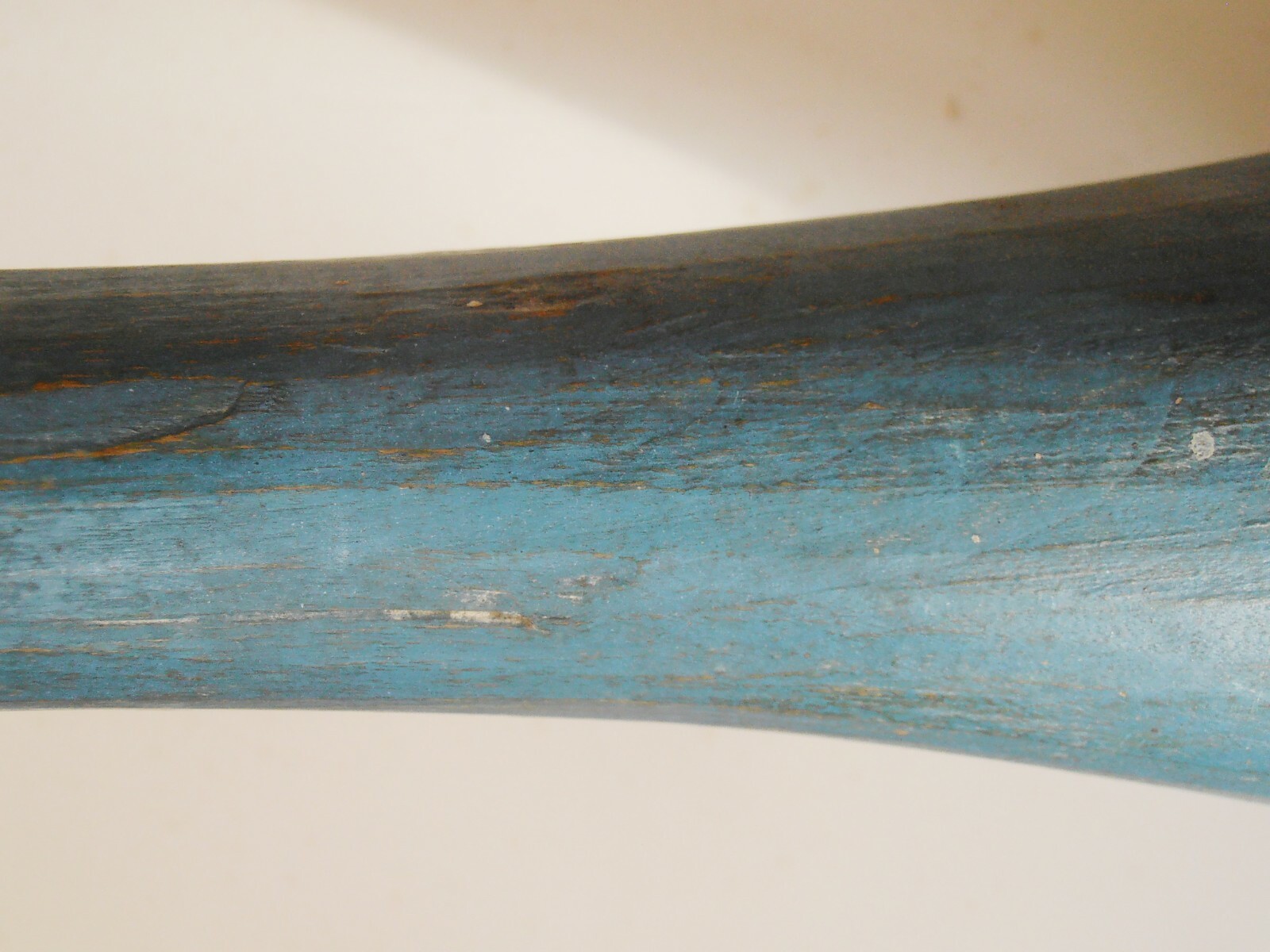 Antique Native American wooden Mallet basket making tool original blue paint