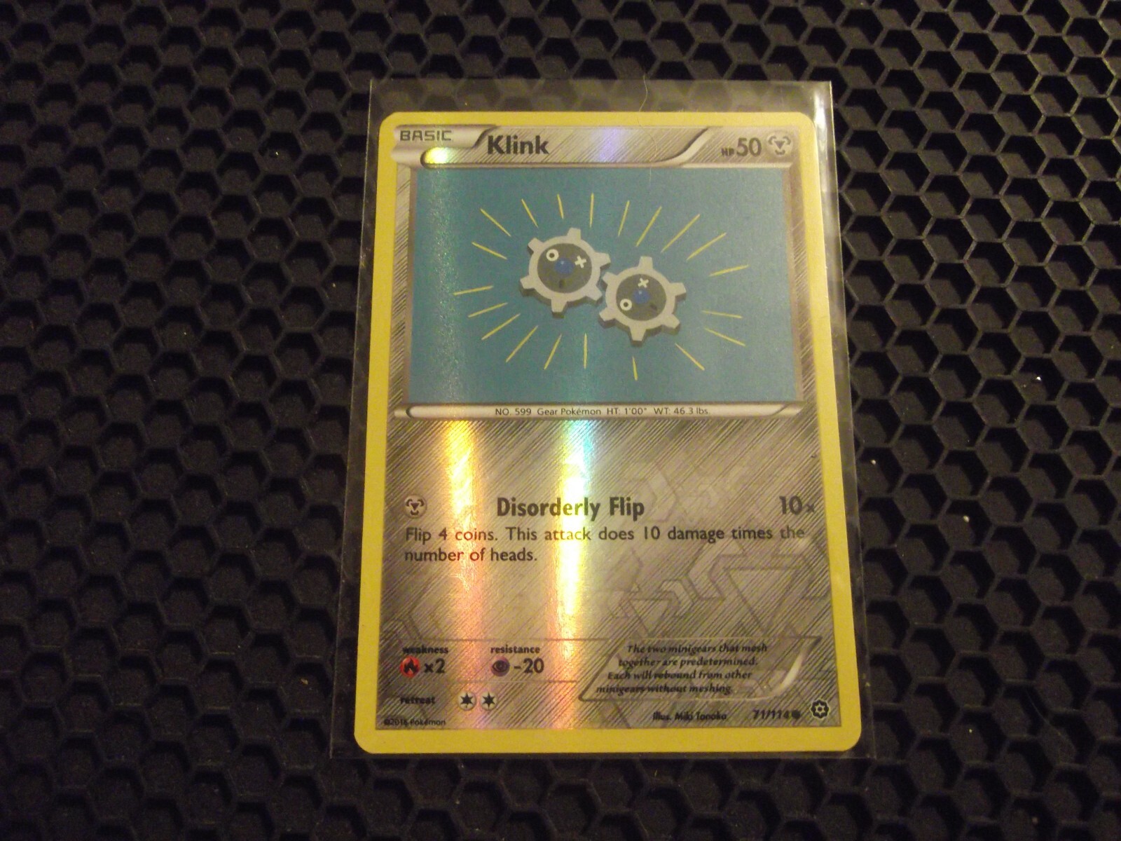 kingK⭐︎ REVERSE HOLO Klink 71/114 VLP - XY Steam Siege Pokemon Card