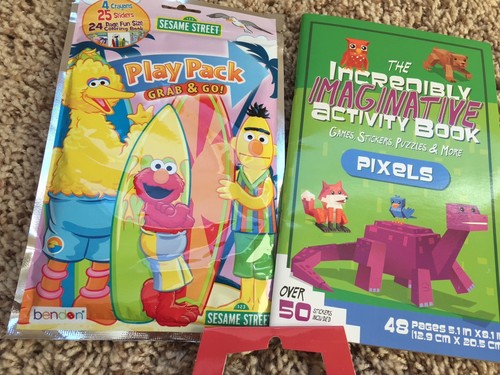 Coloring Sticker Book Activity Lot Crayons Puzzles Games Spiral Art Magna Doodle