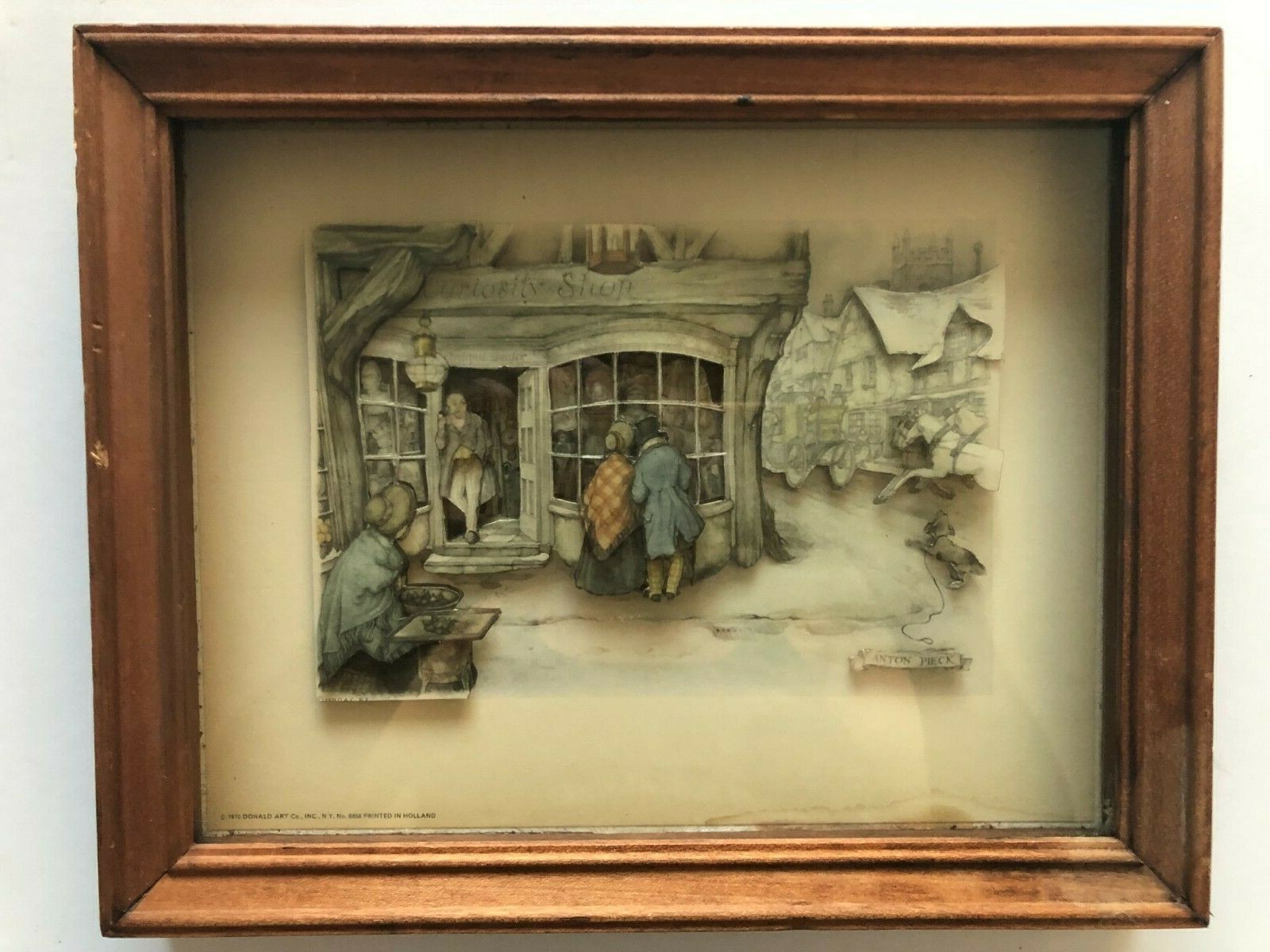 シャドーボックス　DS795　＃01300　ANTON PIECK Vintage Anton Pieck 3D Paper Art Framed Shadow Box 