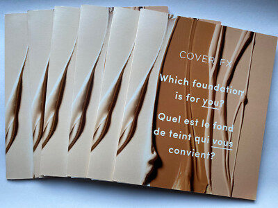 6 Cover FX Foundation Card Samples (Power Play & Natural Finish: N30, N60, N100)