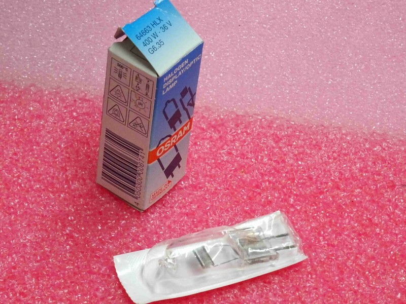 Lot X2: Osram Halogen Display/Optic Lamp 64663 Hlx 400w 36v G6.35