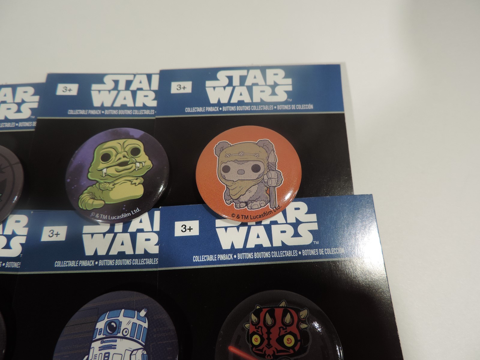 Funko Pop Star Wars Classic Collectible Pinback Buttons Complete Lot of 12 New