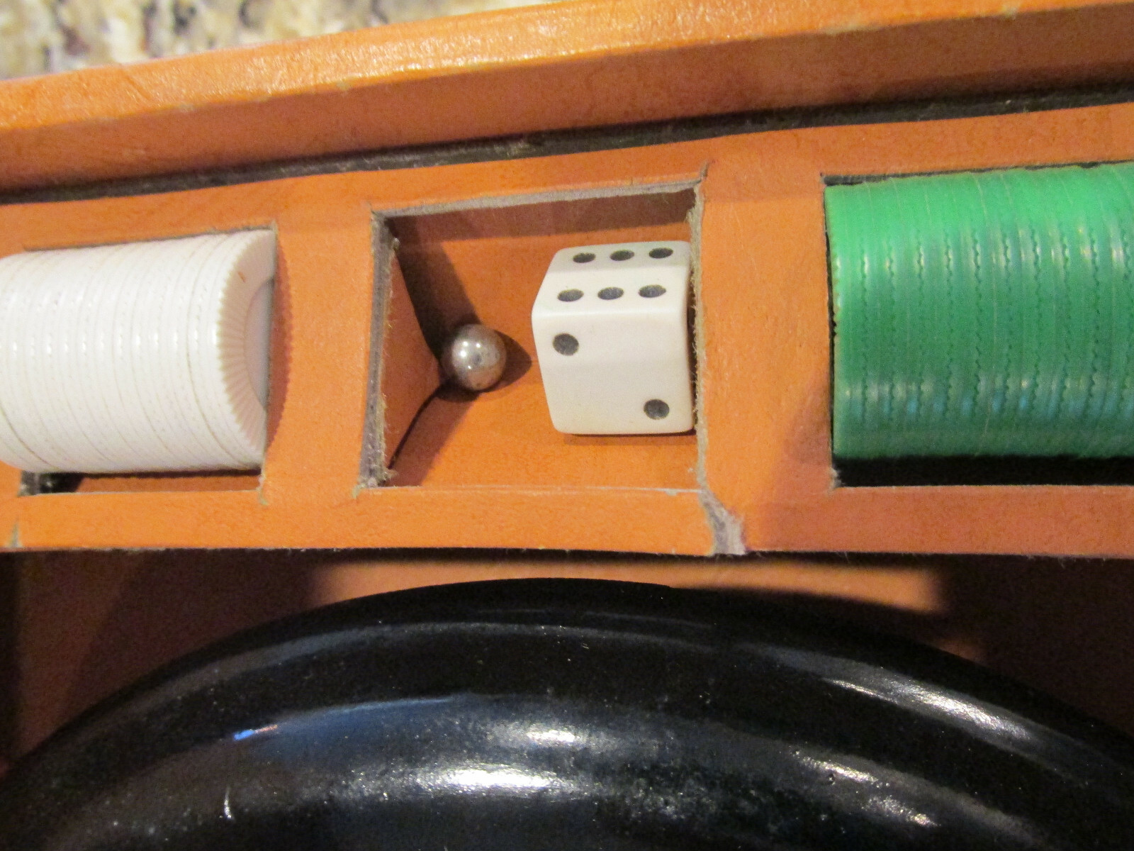 1941 ROULETTE GAME ANTIQUE E.S. LOWE GAMBLING GAME COMPLETE WITH ORIGINAL CASE