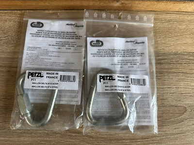Petzl P11 Maillon Delta N 10 Steel Lot of 2