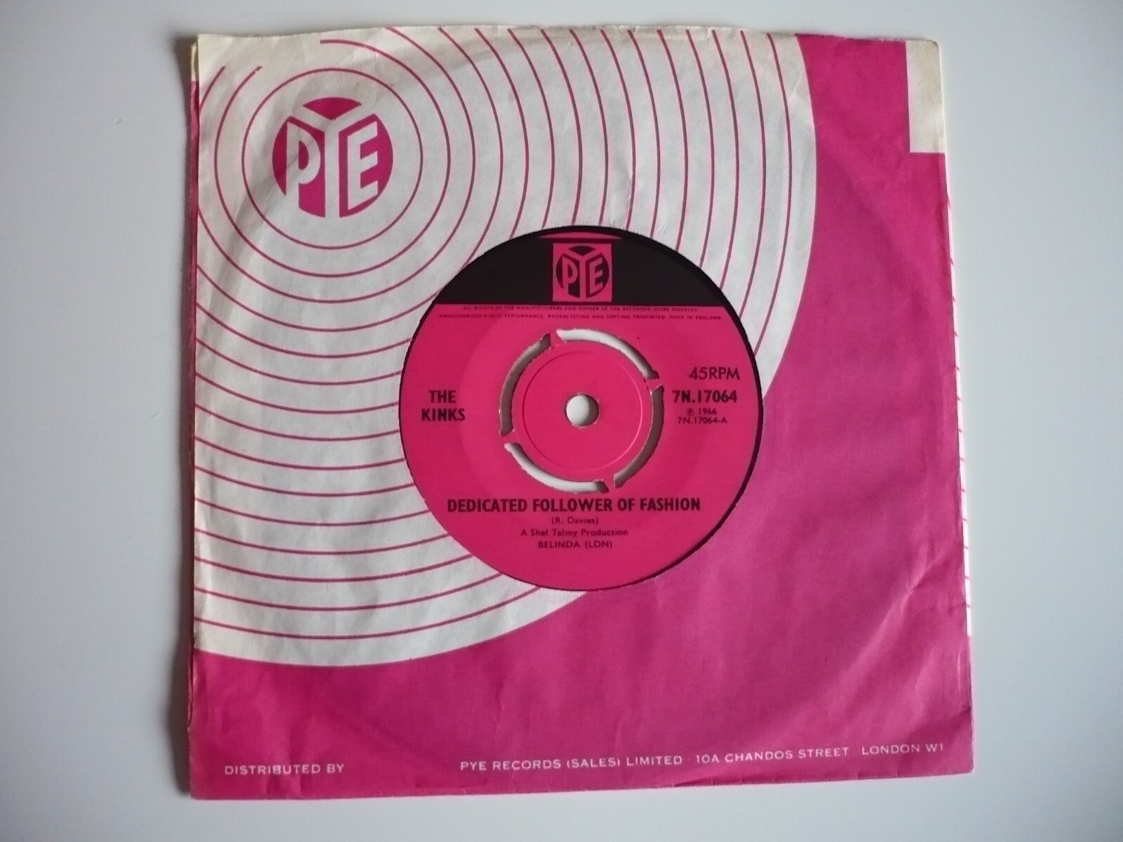 英7” Kinks Dedicated Kinks NEP24258 PYE RECORDS /00080 The Kinks - Dedicated Kinks - EP - Dedicated Follower Of