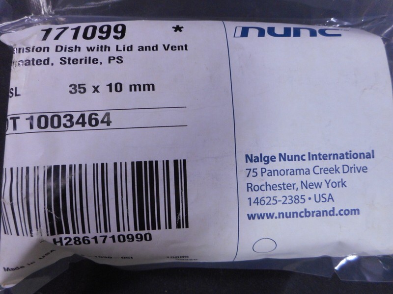 THERMO SCIENTIFIC Nunc Cell Culture Petri Dish w/Lid 35x10mm 171099 (20/pk)