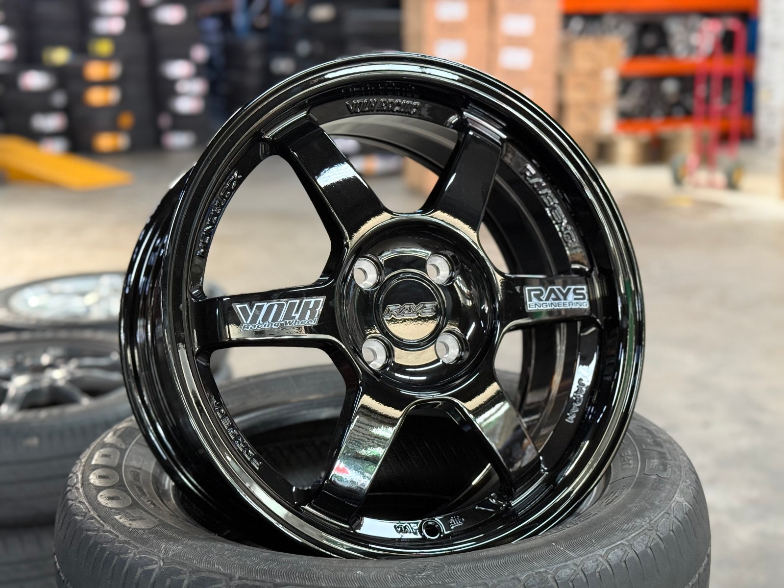 NEW! 4x100 (4 Wheel) 15x7 ET35 AOW TE37 OG BLACK Fit HONDA Civic