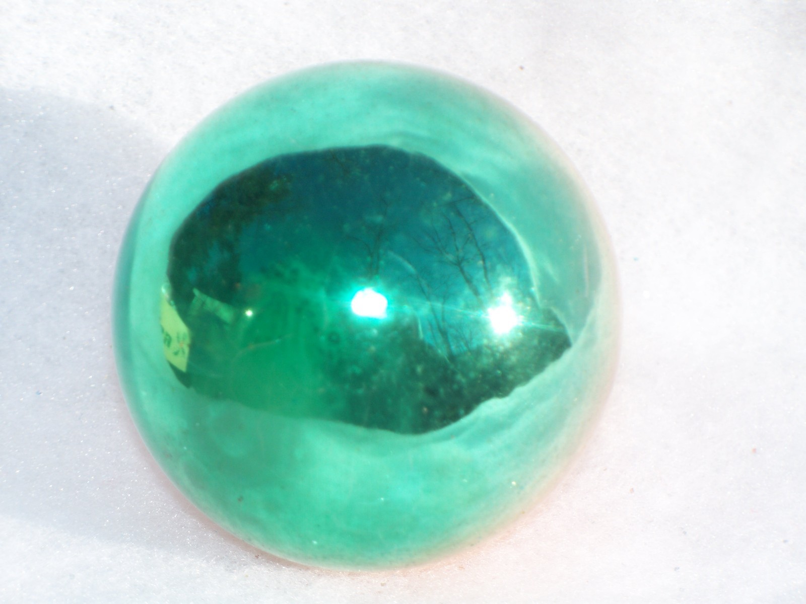 VINTAGE AUSTRIA ORANGE & BLUE MERCURY GLASS CHRISTMAS ORNAMENT VERY PRETTY