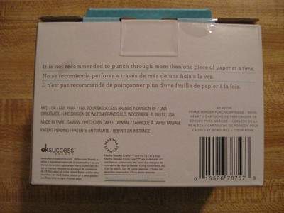 ROYAL HEART FRAME BORDER PUNCH CARTRIDGE - Martha Stewart Crafts (NEW, SEALED)