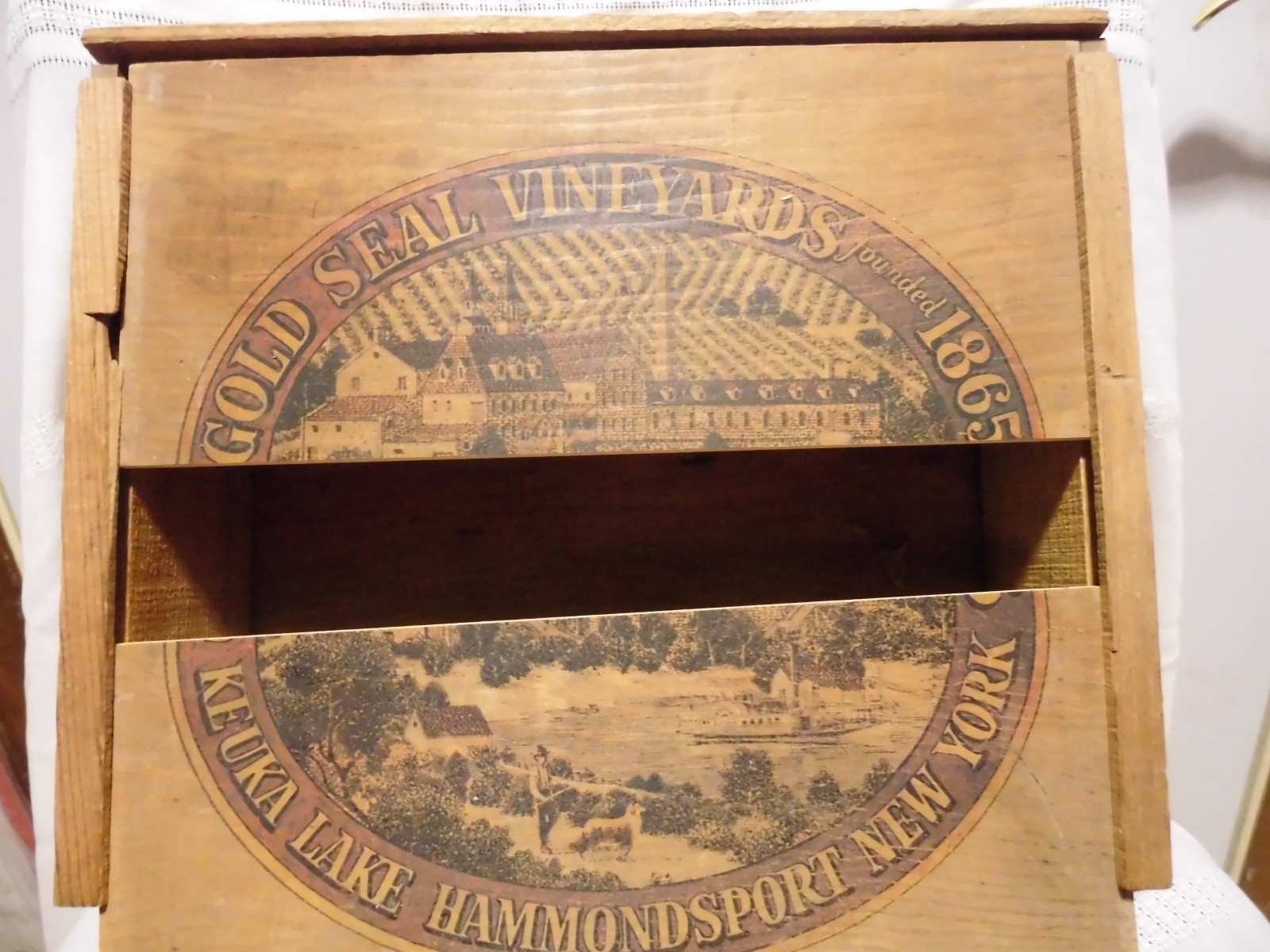 old wooden wine box