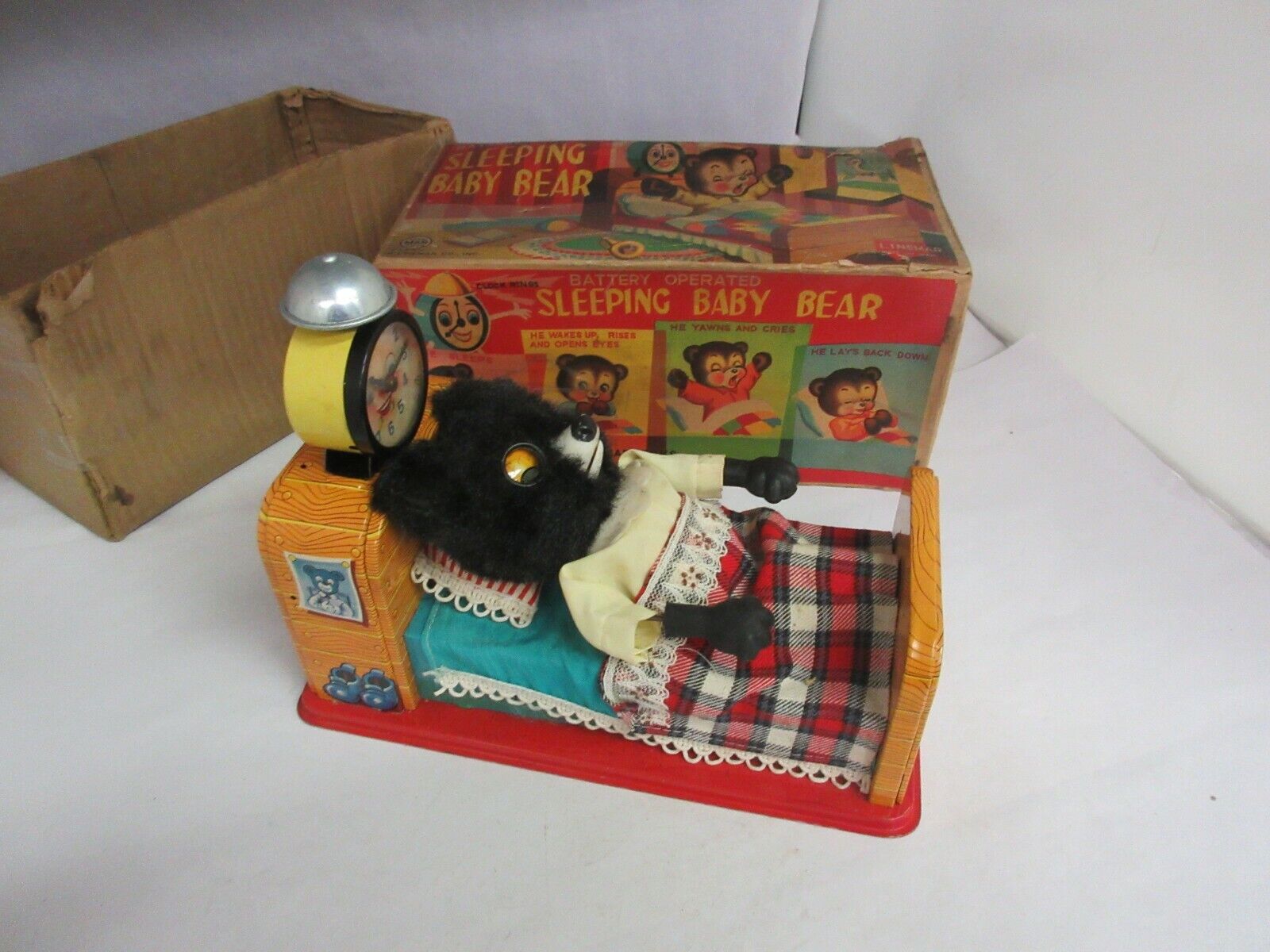 VINTAGE LINEMAR JAPAN SLEEPING BABY BEAR BATTERY OPP VINTAGE LINEMAR JAPAN SLEEPING BABY BEAR BATTERY OPP