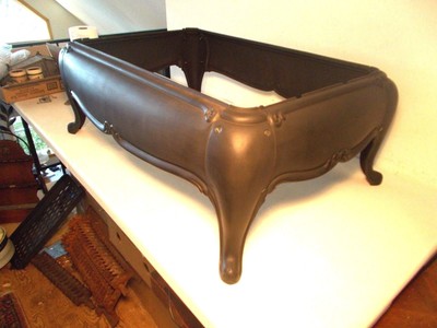 ANTIQUE FANCY CAST IRON STOVE BASE FANCY CLEAN READY FOR COFFEE TABLE