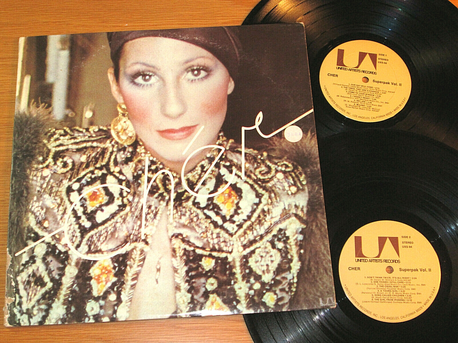 70s ROCK DOUBLE LP - CHER - UA 94 - 
