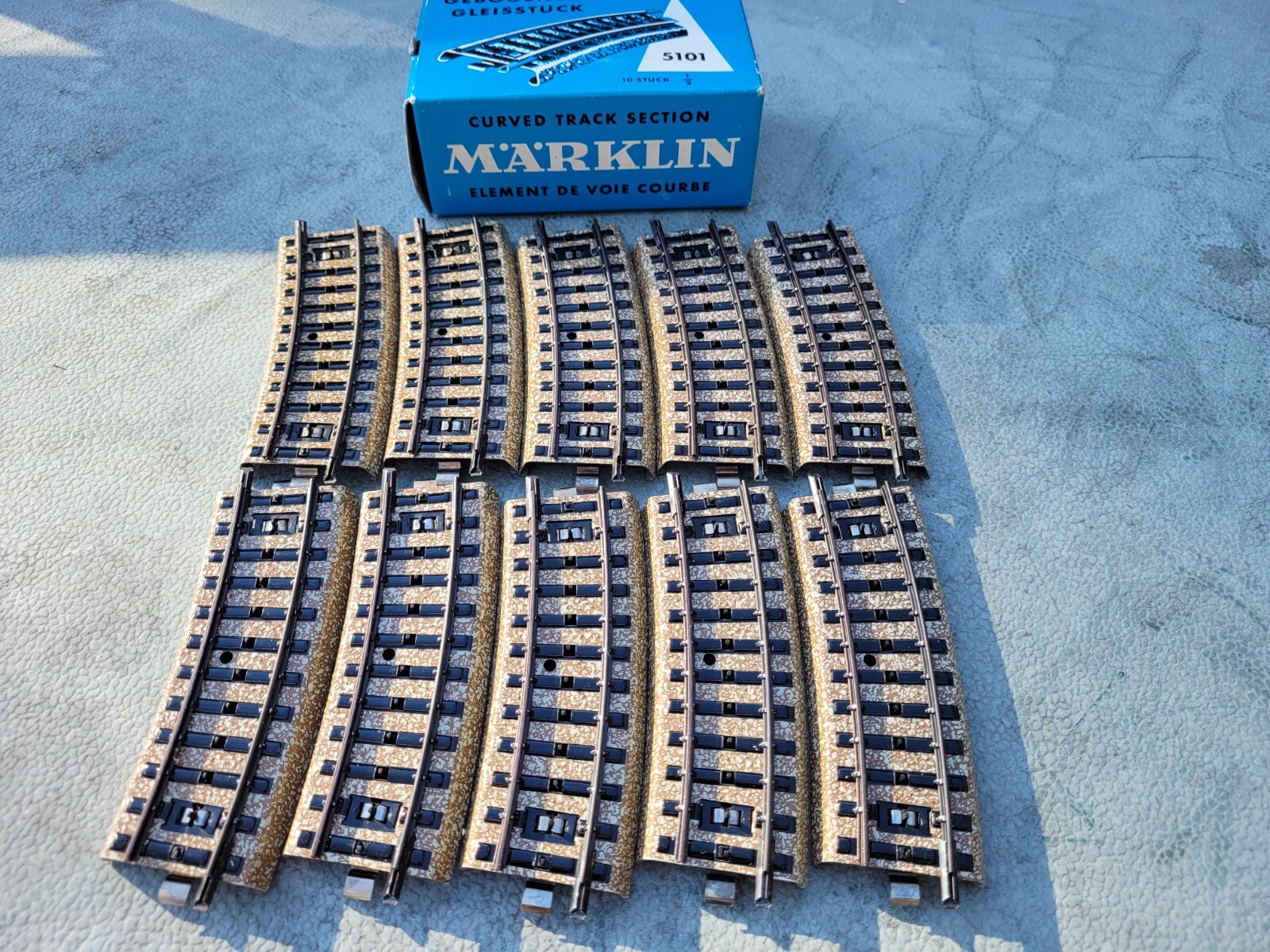 MARKLIN 5101 MTRACK CURVED TRACK RADIUS 360 mm 15° HO Scale Box of
