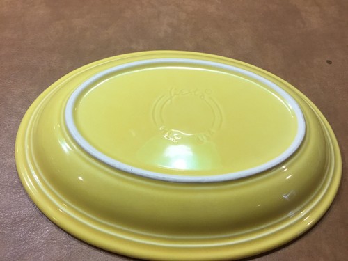 Vintage Old Fiesta Ware Oval Serving Platter in YELLOW Homer Laughlin China