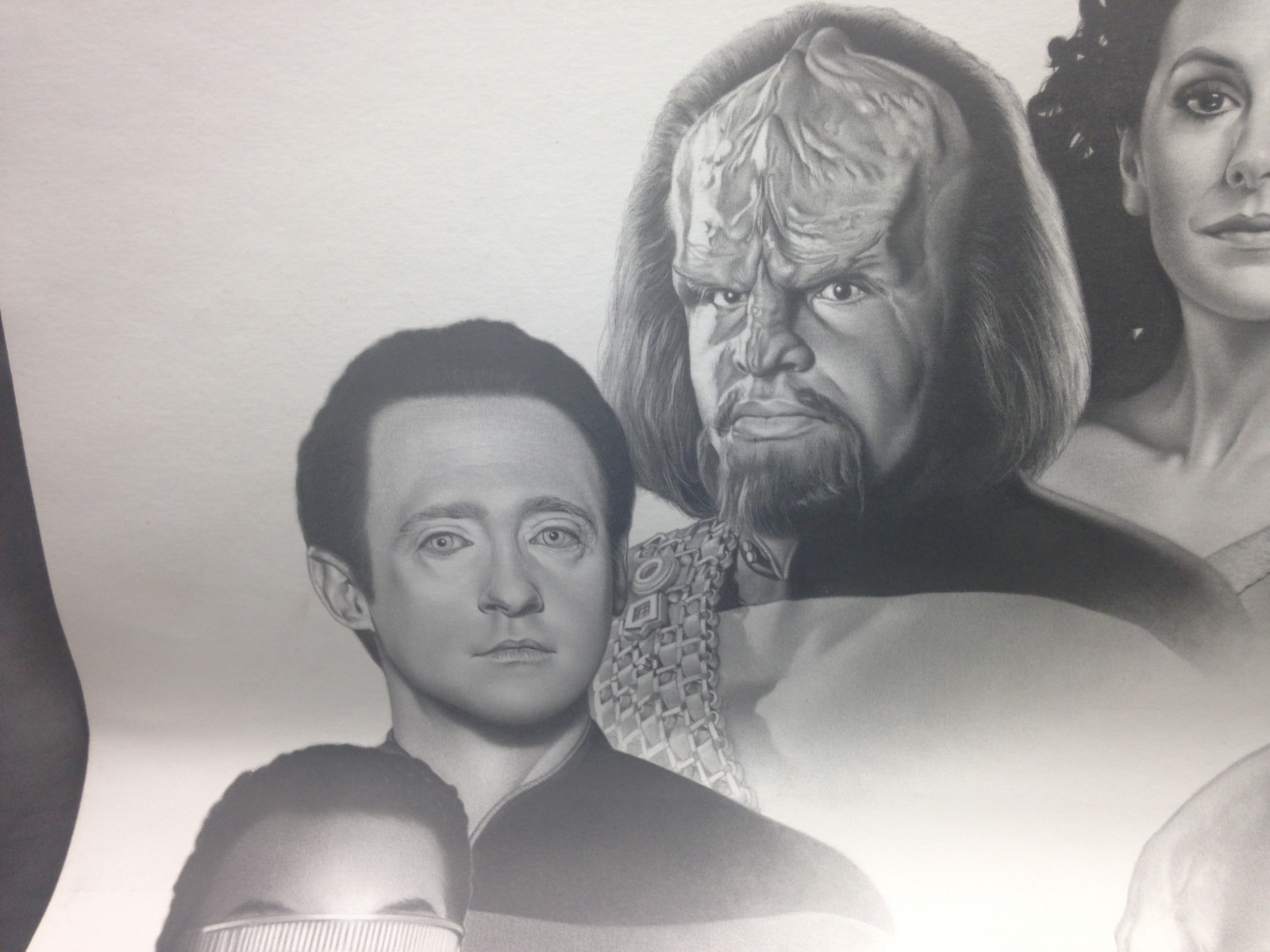 Signed Brad Weinman Star Trek Crew Print Black & White Characters