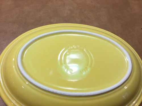Vintage Old Fiesta Ware Oval Serving Platter in YELLOW Homer Laughlin China