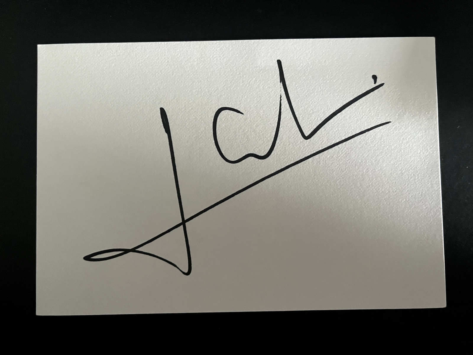 CHRISTIAN KAREMBEU - FORMER CHELSEA FOOTBALLER - SIGNED WHITE CARD