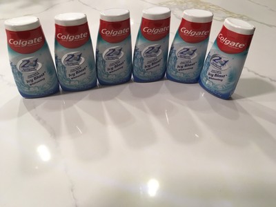Lot Of 6 Colgate 2 in 1 Icy Blast Whitening Toothpaste and Mouthwash 4.6 oz