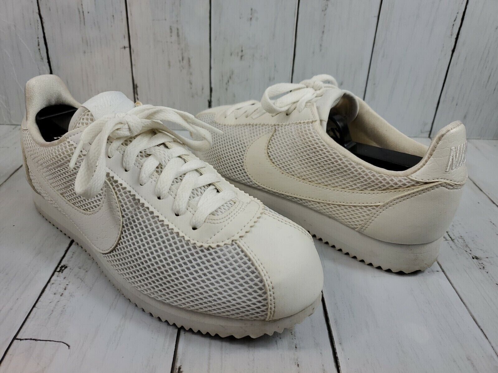 Nike WMNS Classic Cortez Premium White Mesh Leather Sz 8.5 Nike WMNS Classic Cortez Premium White Mesh Leather Sz 8.5