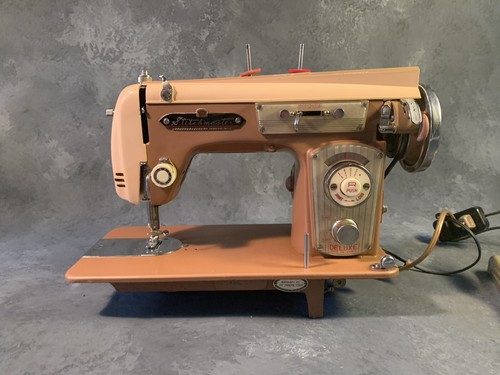 Vintage Stitchmaster Model 24 Sewing Machine Retro MCM Art Deco RARE Japan Works