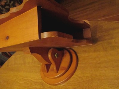 VTG Sheet Music Stand Podium Swivel Wooden Pine Storage Musicians Conductors