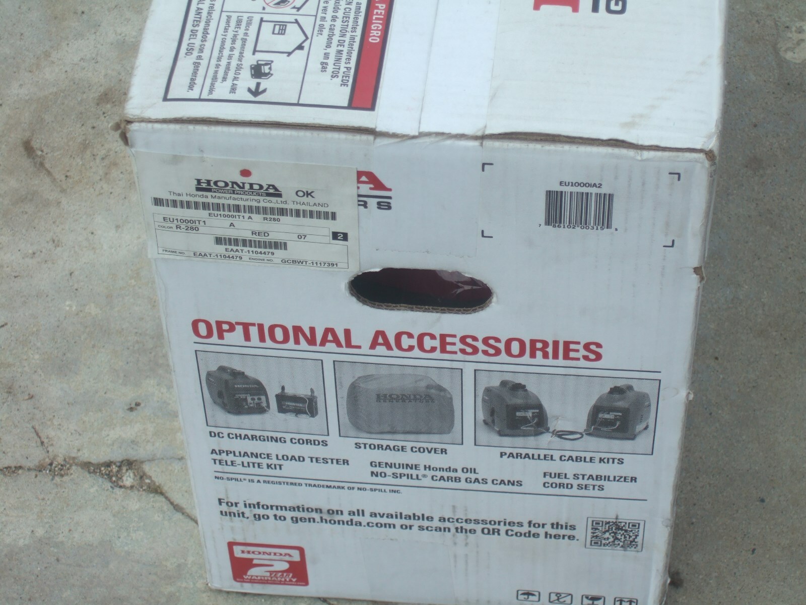 Honda EU1000i 1000 Watt 1.8 HP Generator