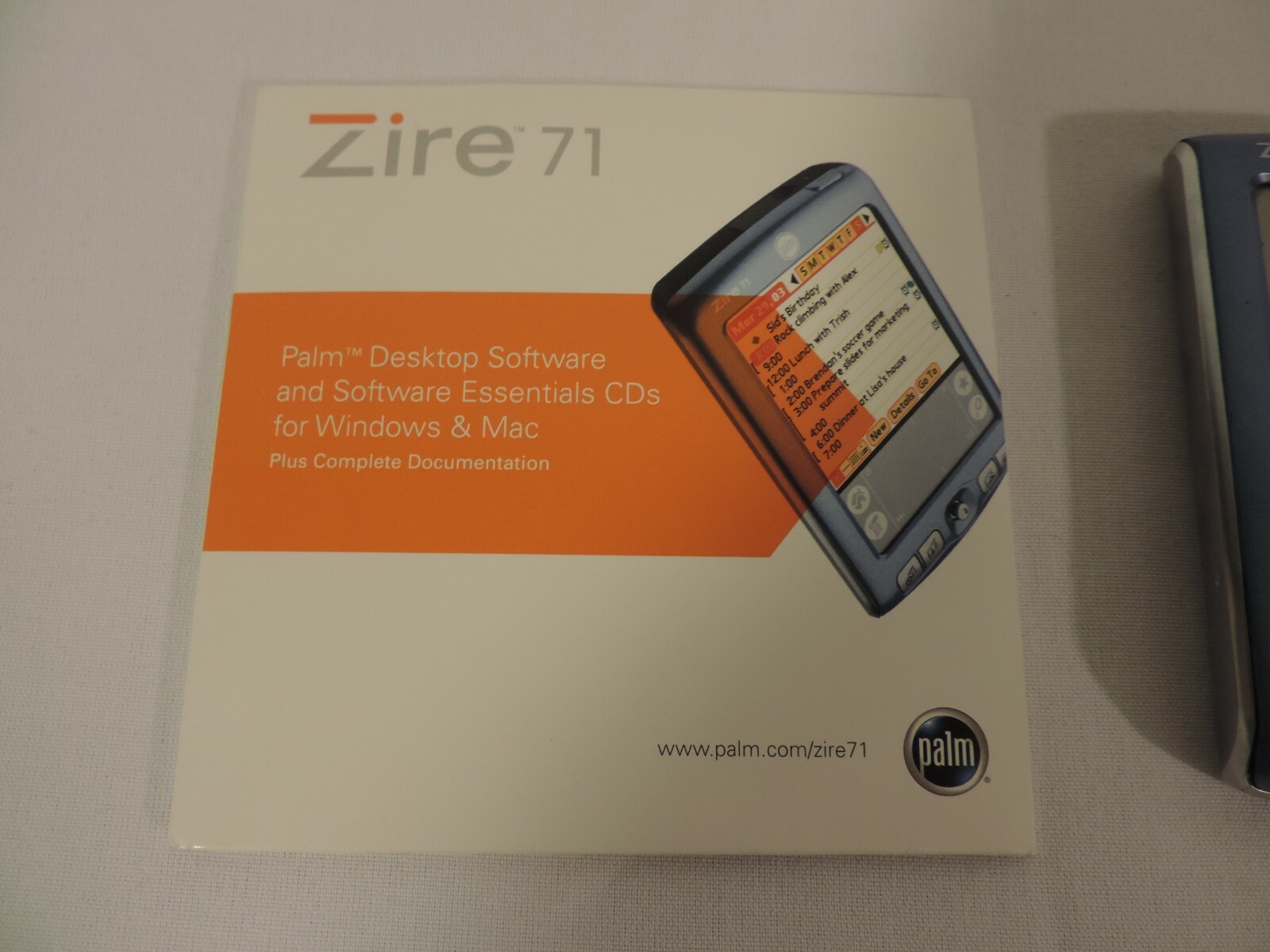 Palm Zire 71 PILOT PLUS Desktop Software Essential CD NO CHARGER UNTESTED