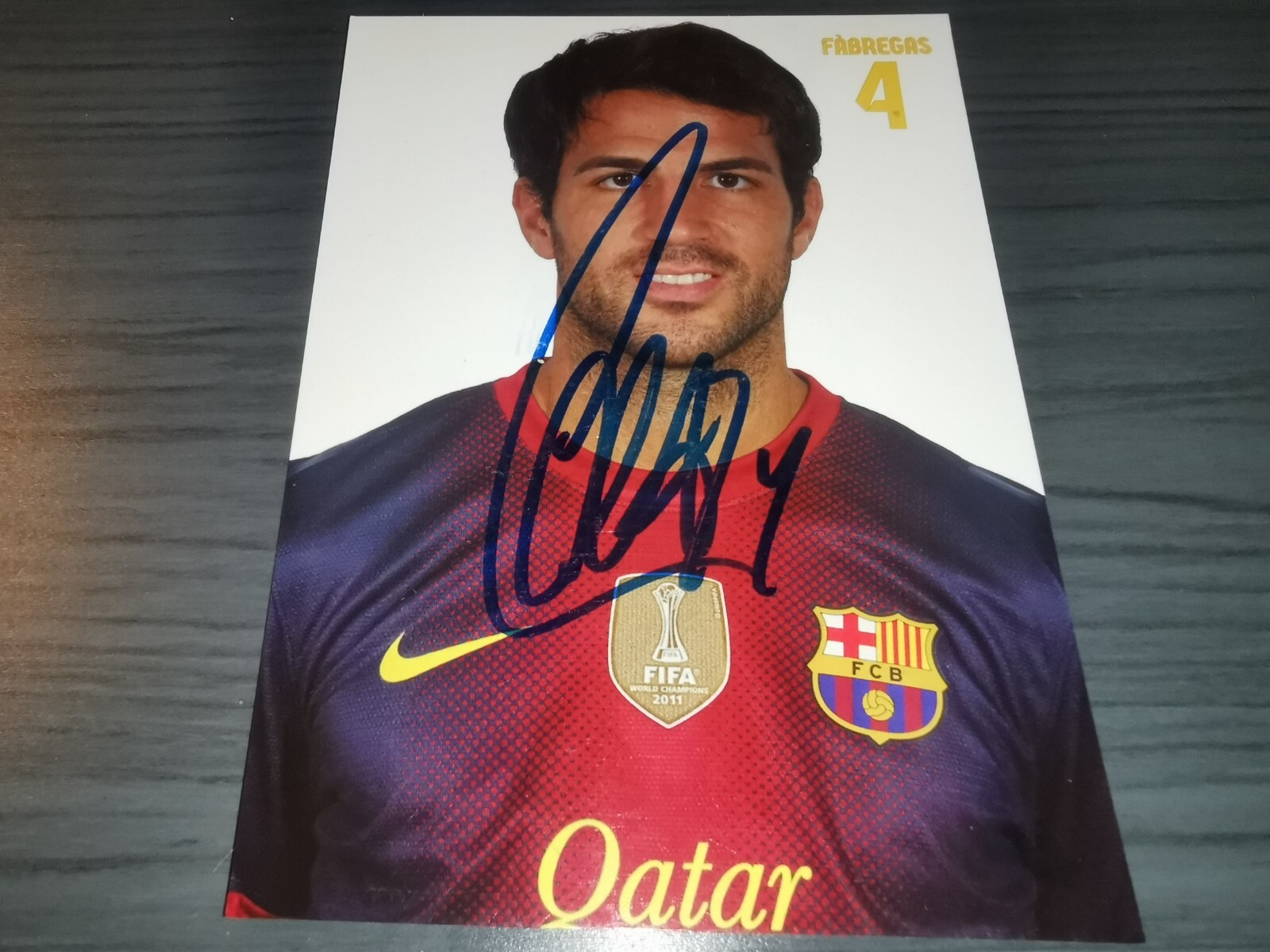Cesc Fàbregas サイン入り写真 フレーム付き cesc-fabregas-signed-plaque-