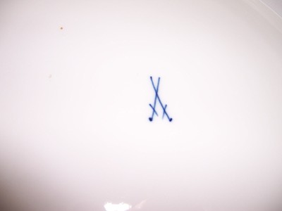 Meissen Blue Onion Large Platter X Backstamp