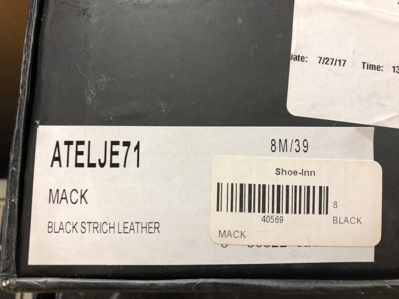 Pre-owned Atelje 71 Mack Stretch Leather Over The Knee Black White Sneaker Boot Sz 7 Or 8