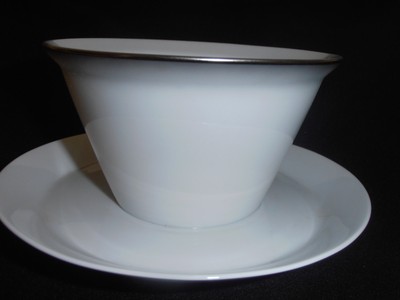 Vintage Rosenthal  Studio-linie Germany White Gravy Ladle, Platinum Trim