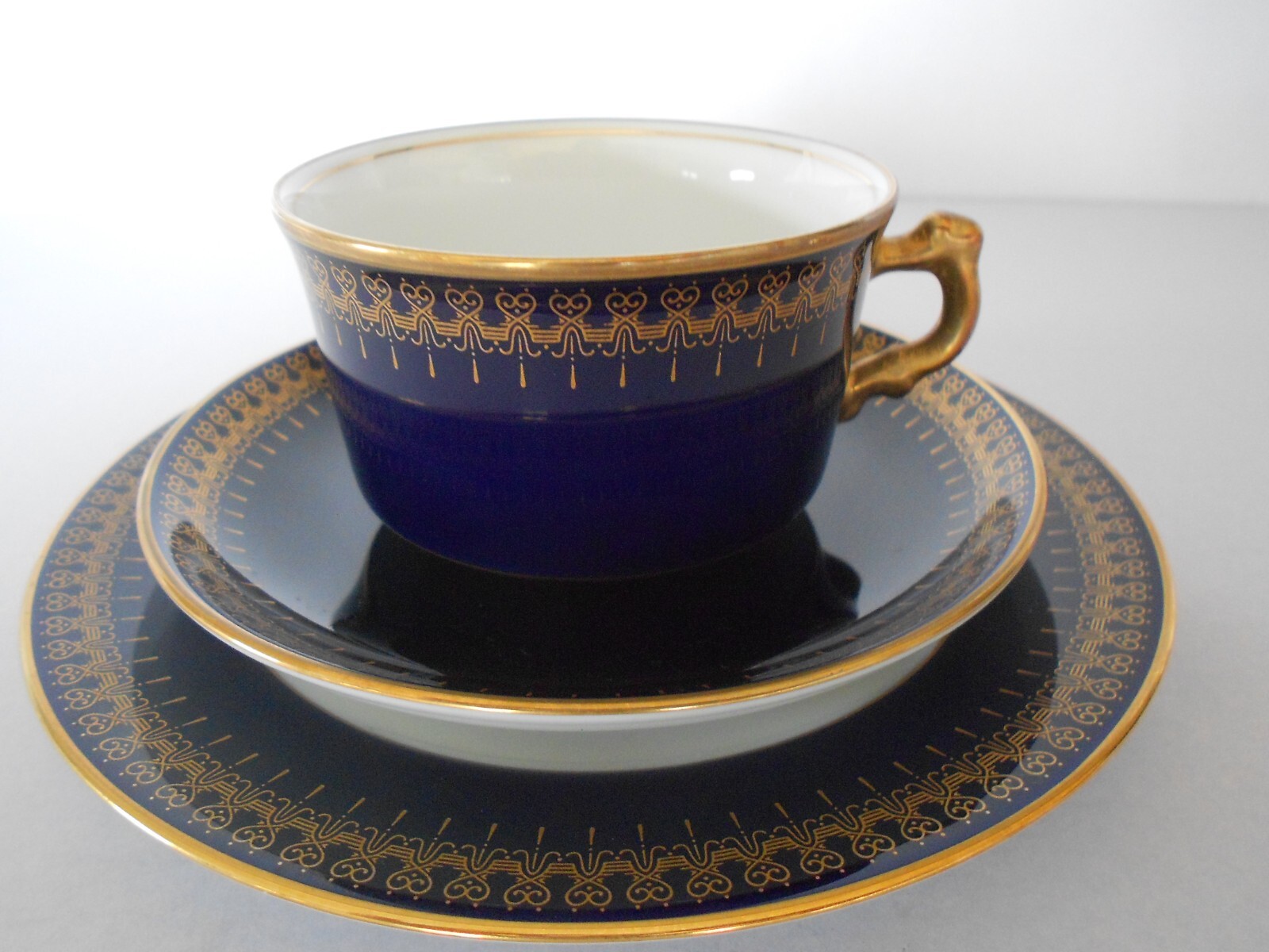 ROMANOV   genuine cobalt   金彩プレート　2種　12枚 Romanov Cobalt Blue China Service For Six – True Treasures Inc