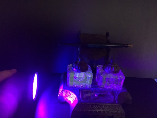 Antique Inkwell With Pen