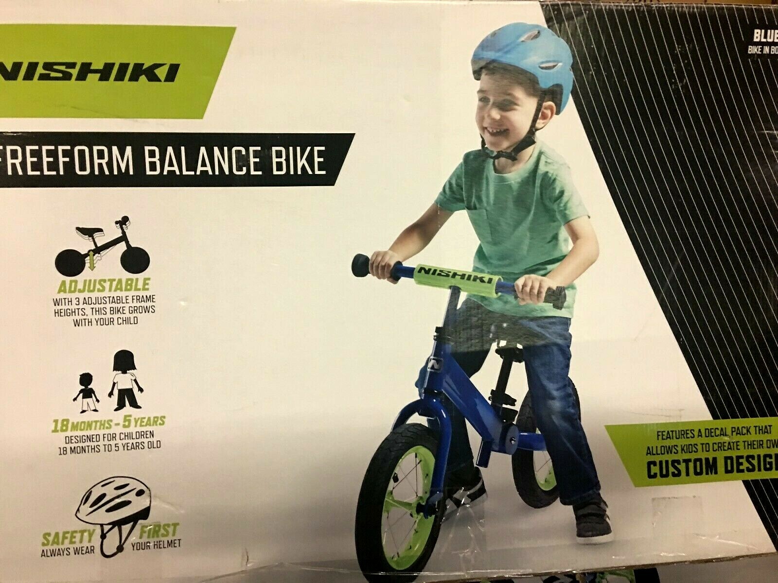 Nishiki 12'' Freeform Balance Bike For Kids Aged 18M~5Y BLUE