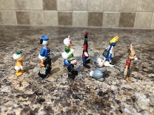 Marx Disneykins Disney Donald Daisy Duck Alice Brer Fox 9 Figurine Miniatures