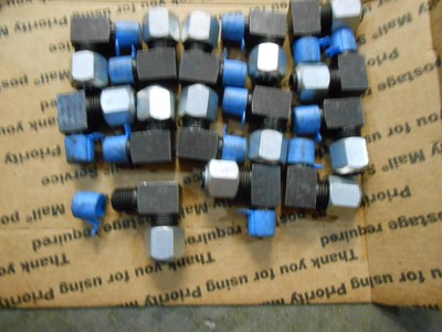 1/2'' NPT x 3/8'' Tube Compression 90 degree black steel adapter (Qty-14) (EC3-2)