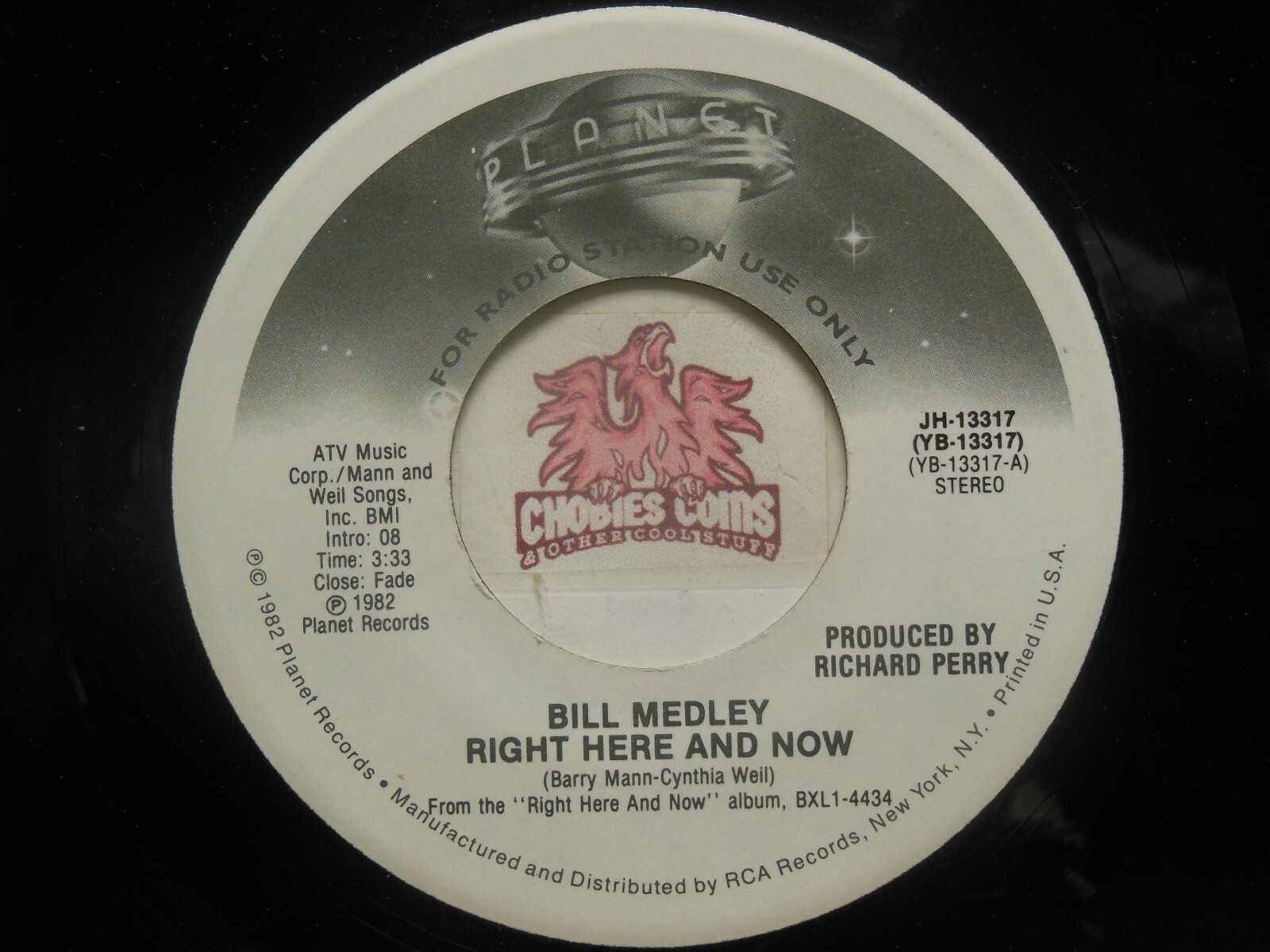 Bill Medley Right Here and Now レコード Bill Medley – Right Here And Now – Vinyl (LP, Album), 1982