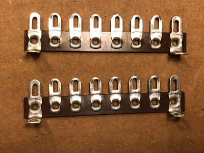 Lot of 2 New 8-Lug Phenolic Terminal Strips with Solder Lugs for Tube Amplifiers