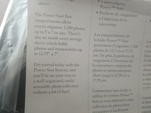 CREATIVE MEMORIES Power Sort Box w/Sort Dividers 1200 Photos storage