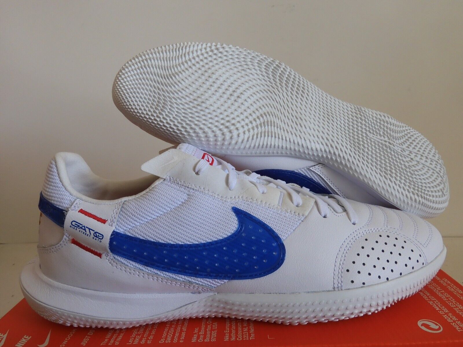 Nike Streetgato Street Gato White-Game Royal Blue Sz 11.5 Nike Streetgato Street Gato White-Game Royal Blue Sz 11.5