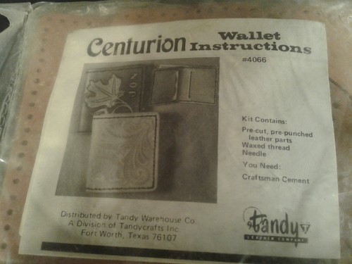 Tandy Leather Tri-Fold Wallet Kit 44066 N.O.S.