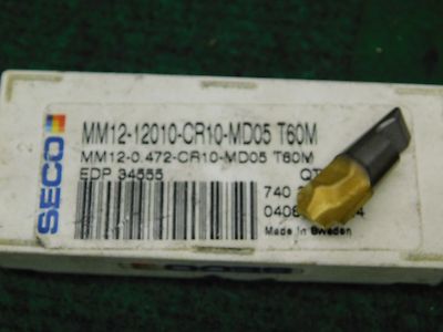2 SECO Minimaster MM12-0.472-CR10-MD05 T60M Carbide Inserts